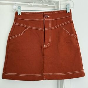 Women’s Zara Rust Denim Skirt